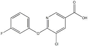 5-chloro-6-(3-fluorophenoxy)nicotinic acid 구조식 이미지