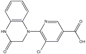 5-chloro-6-(3-oxo-1,2,3,4-tetrahydroquinoxalin-1-yl)pyridine-3-carboxylic acid 구조식 이미지