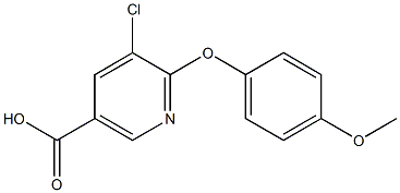 5-chloro-6-(4-methoxyphenoxy)nicotinic acid Structure