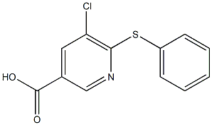 5-chloro-6-(phenylsulfanyl)pyridine-3-carboxylic acid Structure