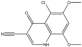 5-chloro-6,8-dimethoxy-4-oxo-1,4-dihydroquinoline-3-carbonitrile 구조식 이미지