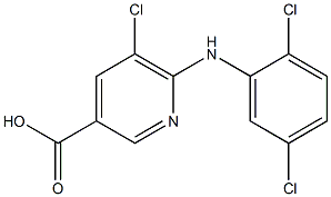 5-chloro-6-[(2,5-dichlorophenyl)amino]pyridine-3-carboxylic acid Structure