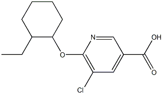 5-chloro-6-[(2-ethylcyclohexyl)oxy]pyridine-3-carboxylic acid Structure