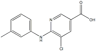 5-chloro-6-[(3-methylphenyl)amino]pyridine-3-carboxylic acid Structure