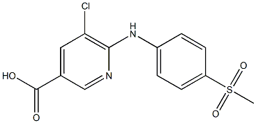 5-chloro-6-[(4-methanesulfonylphenyl)amino]pyridine-3-carboxylic acid 구조식 이미지