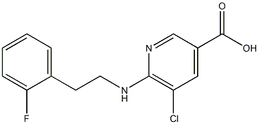 5-chloro-6-{[2-(2-fluorophenyl)ethyl]amino}pyridine-3-carboxylic acid Structure