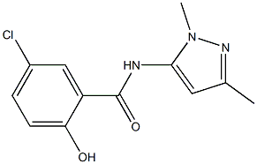 5-chloro-N-(1,3-dimethyl-1H-pyrazol-5-yl)-2-hydroxybenzamide Structure