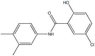 5-chloro-N-(3,4-dimethylphenyl)-2-hydroxybenzamide 구조식 이미지