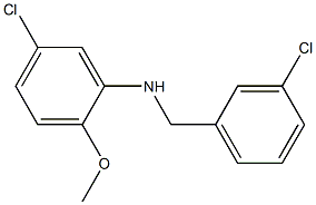 5-chloro-N-[(3-chlorophenyl)methyl]-2-methoxyaniline 구조식 이미지