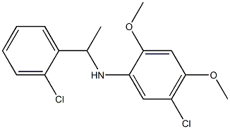 5-chloro-N-[1-(2-chlorophenyl)ethyl]-2,4-dimethoxyaniline 구조식 이미지