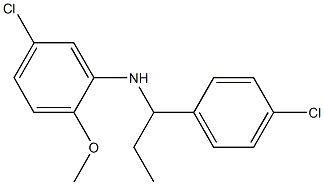 5-chloro-N-[1-(4-chlorophenyl)propyl]-2-methoxyaniline Structure