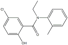 5-chloro-N-ethyl-2-hydroxy-N-(2-methylphenyl)benzamide 구조식 이미지