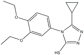 5-cyclopropyl-4-(3,4-diethoxyphenyl)-4H-1,2,4-triazole-3-thiol Structure