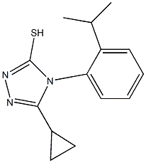 5-cyclopropyl-4-[2-(propan-2-yl)phenyl]-4H-1,2,4-triazole-3-thiol 구조식 이미지
