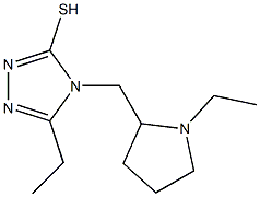 5-ethyl-4-[(1-ethylpyrrolidin-2-yl)methyl]-4H-1,2,4-triazole-3-thiol 구조식 이미지