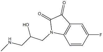 5-fluoro-1-[2-hydroxy-3-(methylamino)propyl]-2,3-dihydro-1H-indole-2,3-dione 구조식 이미지