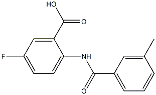 5-fluoro-2-[(3-methylbenzene)amido]benzoic acid 구조식 이미지