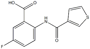 5-fluoro-2-[(thien-3-ylcarbonyl)amino]benzoic acid Structure