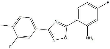 5-fluoro-2-[3-(3-fluoro-4-methylphenyl)-1,2,4-oxadiazol-5-yl]aniline 구조식 이미지