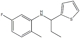 5-fluoro-2-methyl-N-[1-(thiophen-2-yl)propyl]aniline Structure