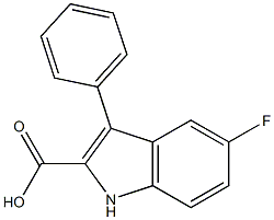 5-fluoro-3-phenyl-1H-indole-2-carboxylic acid 구조식 이미지