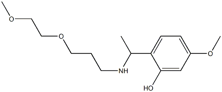 5-methoxy-2-(1-{[3-(2-methoxyethoxy)propyl]amino}ethyl)phenol 구조식 이미지