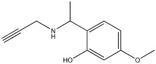 5-methoxy-2-[1-(prop-2-yn-1-ylamino)ethyl]phenol 구조식 이미지