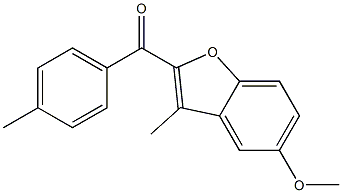 5-methoxy-3-methyl-2-[(4-methylphenyl)carbonyl]-1-benzofuran Structure