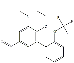 5-methoxy-6-propoxy-2'-(trifluoromethoxy)-1,1'-biphenyl-3-carbaldehyde Structure