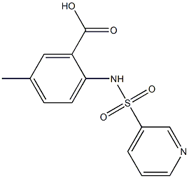 5-methyl-2-[(pyridin-3-ylsulfonyl)amino]benzoic acid Structure