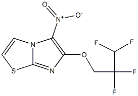 5-nitro-6-(2,2,3,3-tetrafluoropropoxy)imidazo[2,1-b][1,3]thiazole 구조식 이미지