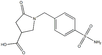 5-oxo-1-[(4-sulfamoylphenyl)methyl]pyrrolidine-3-carboxylic acid 구조식 이미지