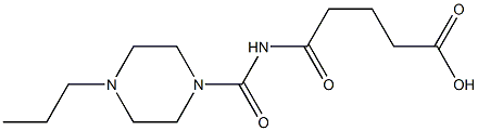 5-oxo-5-[(4-propylpiperazin-1-yl)carbonylamino]pentanoic acid 구조식 이미지