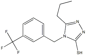 5-propyl-4-{[3-(trifluoromethyl)phenyl]methyl}-4H-1,2,4-triazole-3-thiol 구조식 이미지