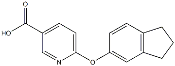 6-(2,3-dihydro-1H-inden-5-yloxy)pyridine-3-carboxylic acid Structure