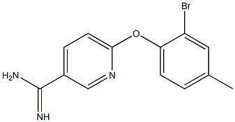 6-(2-bromo-4-methylphenoxy)pyridine-3-carboximidamide 구조식 이미지
