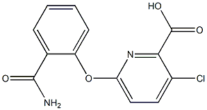 6-(2-carbamoylphenoxy)-3-chloropyridine-2-carboxylic acid Structure