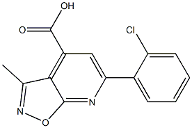 6-(2-chlorophenyl)-3-methylisoxazolo[5,4-b]pyridine-4-carboxylic acid Structure