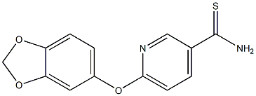 6-(2H-1,3-benzodioxol-5-yloxy)pyridine-3-carbothioamide 구조식 이미지