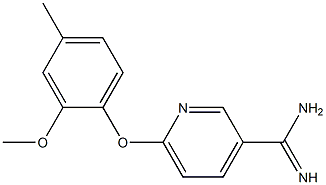 6-(2-methoxy-4-methylphenoxy)pyridine-3-carboximidamide 구조식 이미지