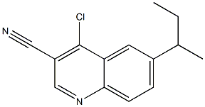 6-(butan-2-yl)-4-chloroquinoline-3-carbonitrile Structure