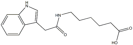 6-[(1H-indol-3-ylacetyl)amino]hexanoic acid 구조식 이미지