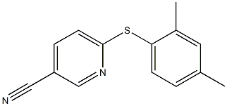 6-[(2,4-dimethylphenyl)sulfanyl]pyridine-3-carbonitrile 구조식 이미지