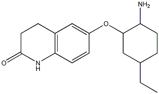 6-[(2-amino-5-ethylcyclohexyl)oxy]-3,4-dihydroquinolin-2(1H)-one 구조식 이미지
