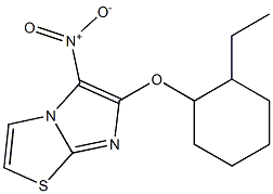 6-[(2-ethylcyclohexyl)oxy]-5-nitroimidazo[2,1-b][1,3]thiazole 구조식 이미지