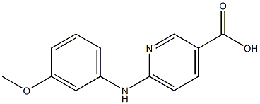 6-[(3-methoxyphenyl)amino]pyridine-3-carboxylic acid 구조식 이미지