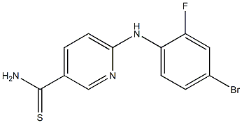 6-[(4-bromo-2-fluorophenyl)amino]pyridine-3-carbothioamide Structure