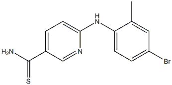 6-[(4-bromo-2-methylphenyl)amino]pyridine-3-carbothioamide Structure