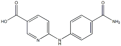 6-[(4-carbamoylphenyl)amino]pyridine-3-carboxylic acid 구조식 이미지