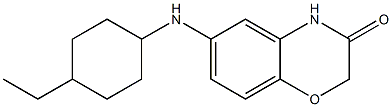 6-[(4-ethylcyclohexyl)amino]-3,4-dihydro-2H-1,4-benzoxazin-3-one 구조식 이미지